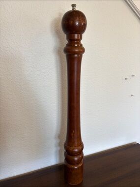 Chef Specialties Co 2 Foot Tall Wooden Pepper Grinder Brown Wood